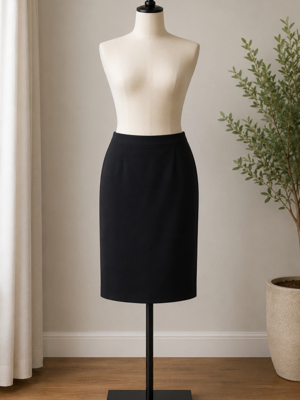 Classic Black Pencil Skirt - Sleek Office Staple